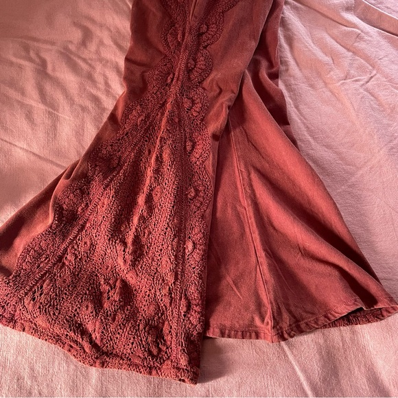 NWT Free People Neptunes Net Crochet Flare Pants sz 12 - Picture 11 of 14